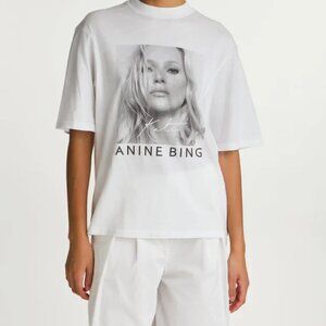 ANINE BING Avi Kate Moss SignatureTee Graphic Tee - Sz: Med.